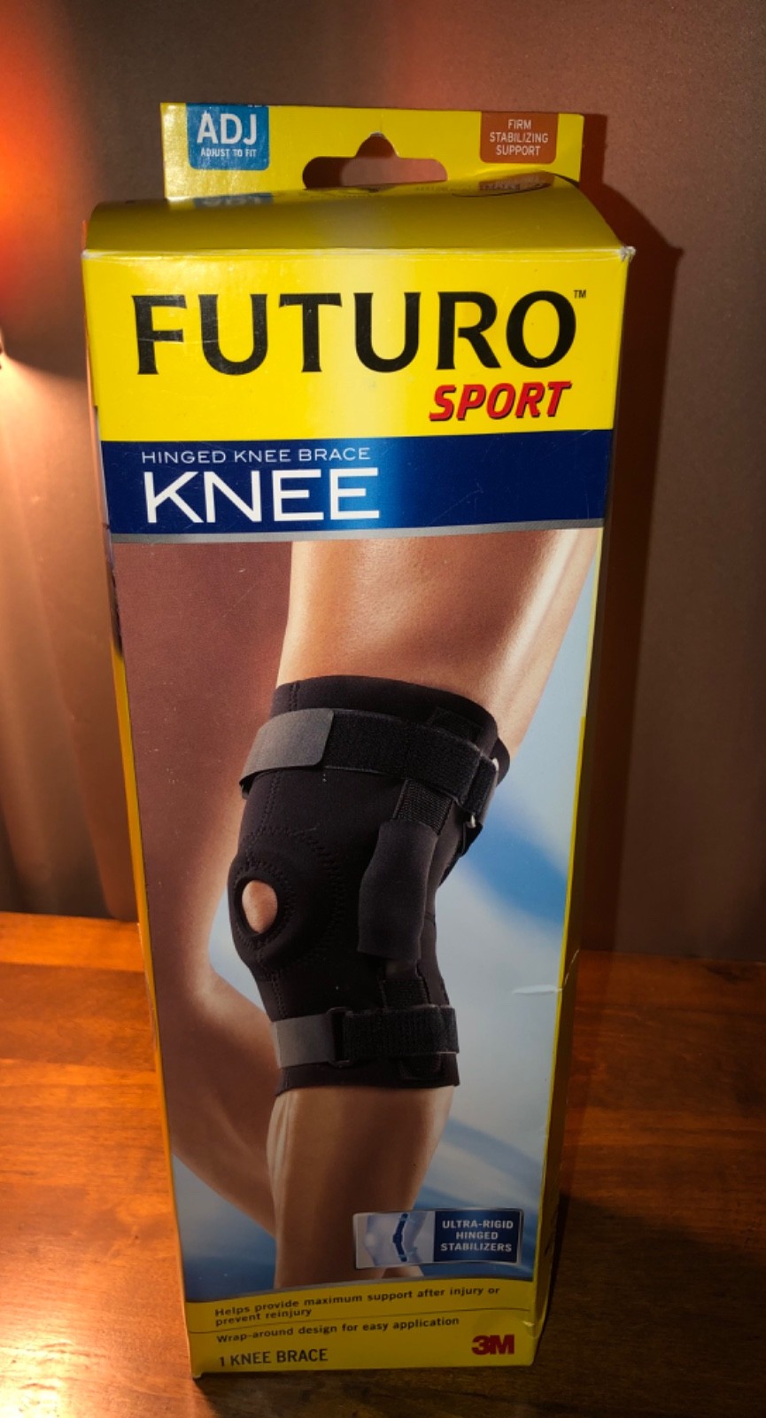 Futuro Sport Hinged Knee Brace Adjustable Stabilizer Black