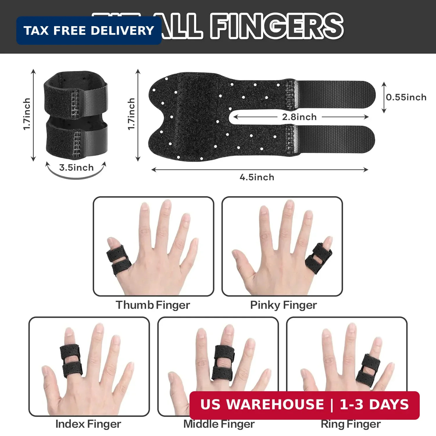 Trigger Thumb Splints, Finger Splint for Broken/Straightening/Arthritis, Breatha