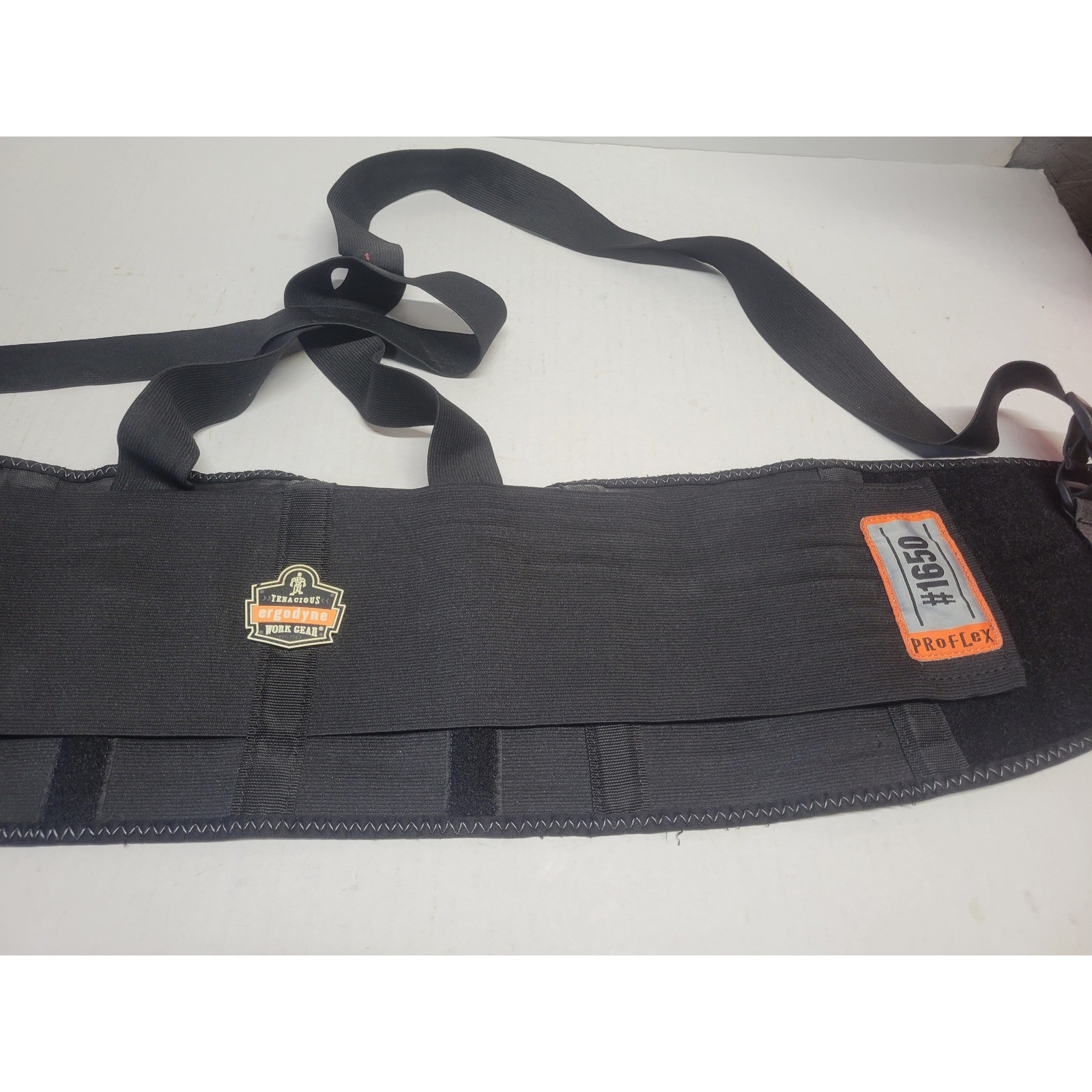 Ergodyne ProFlex 1650 Economy Elastic Back Support Belt Large Black Adjustable