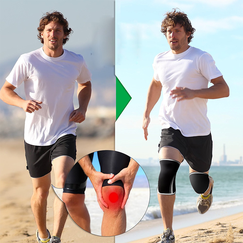 7mm Neoprene Knee Sleeve Support Compression Weightlifting Powerlifting Squats