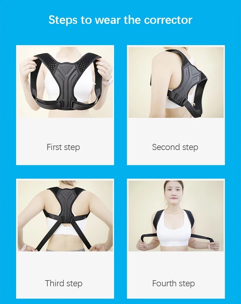 Posture Corrector Back Support Body Brace Wellness Lumbar Shoulder Support Belt