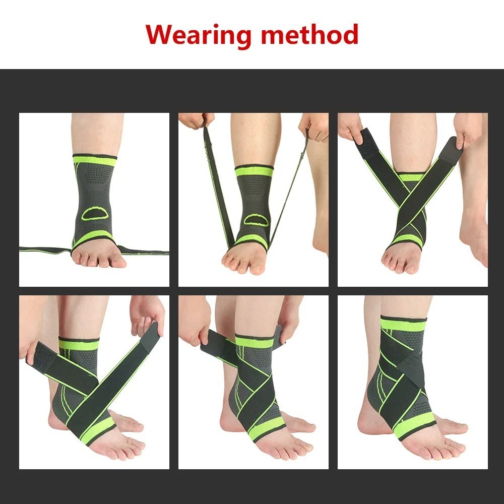 Compression Ankle Support Wrap Adjustable Sports Protector for Men & Women