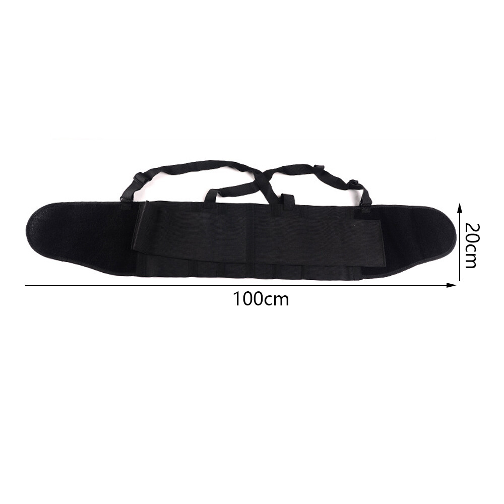 Working Lumbar Lower Back Brace Support Belt with Adjustable Straps 20x105cm