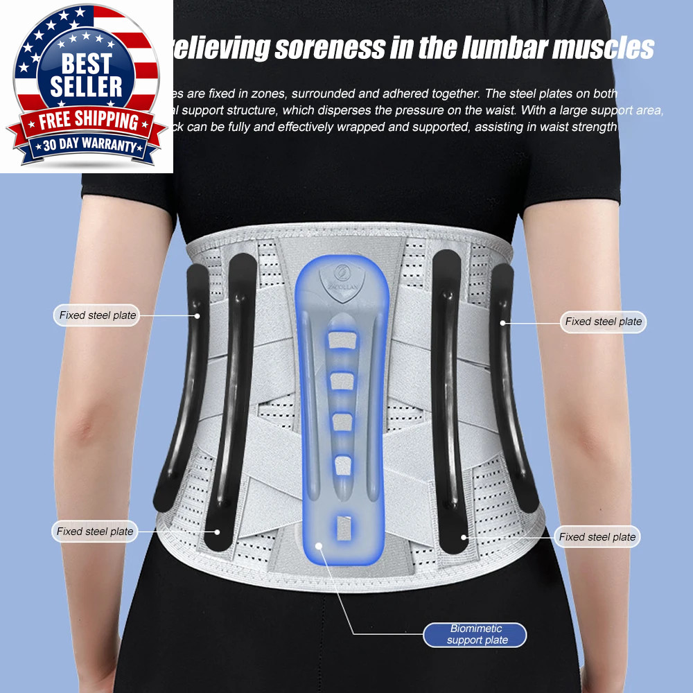 1PC Back Brace for Men Women Lower Back,Adjustable Compression Lumbar Support Be