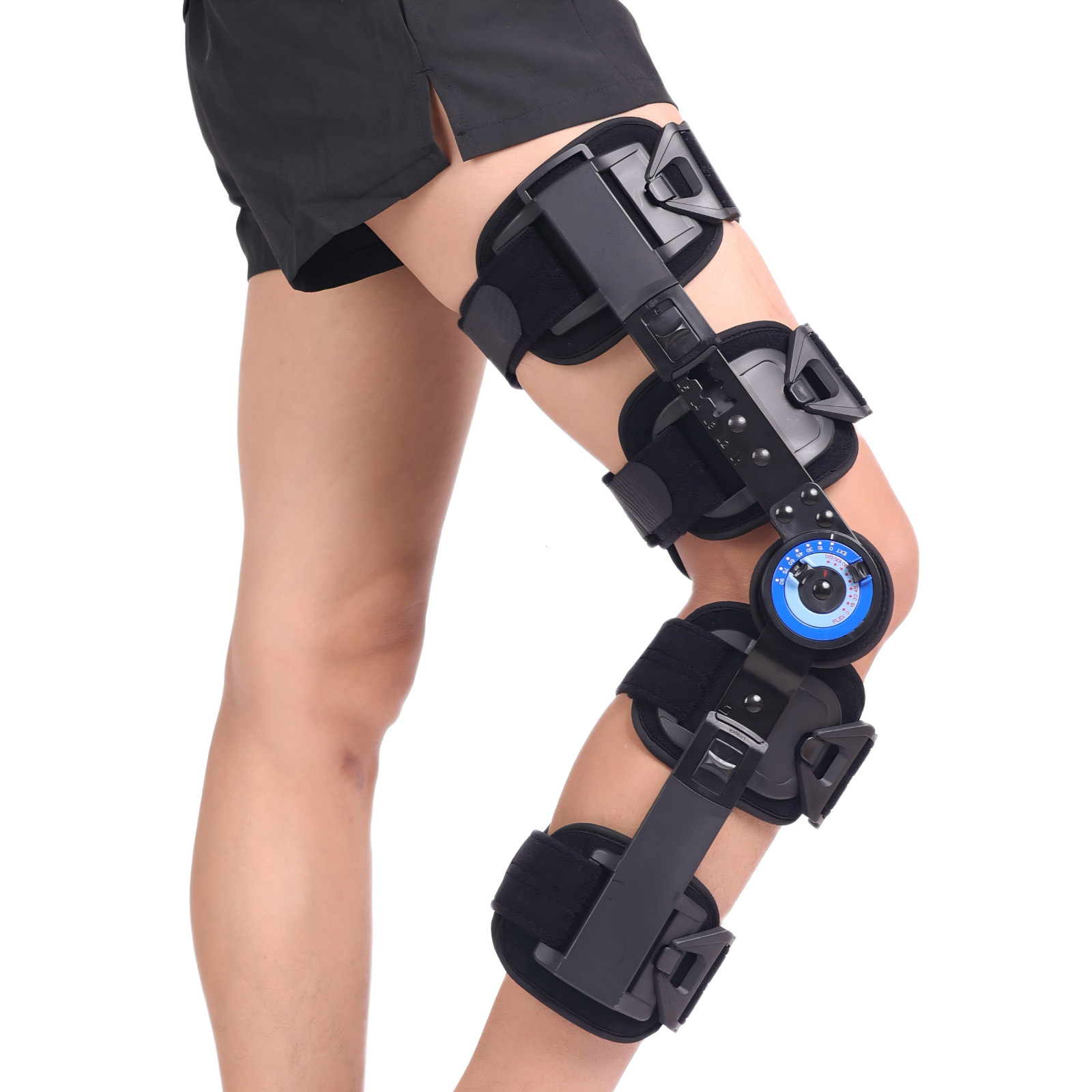 Hinged ROM Knee Brace with Side Stabilizers,Knee Orthopedic Support,Universal