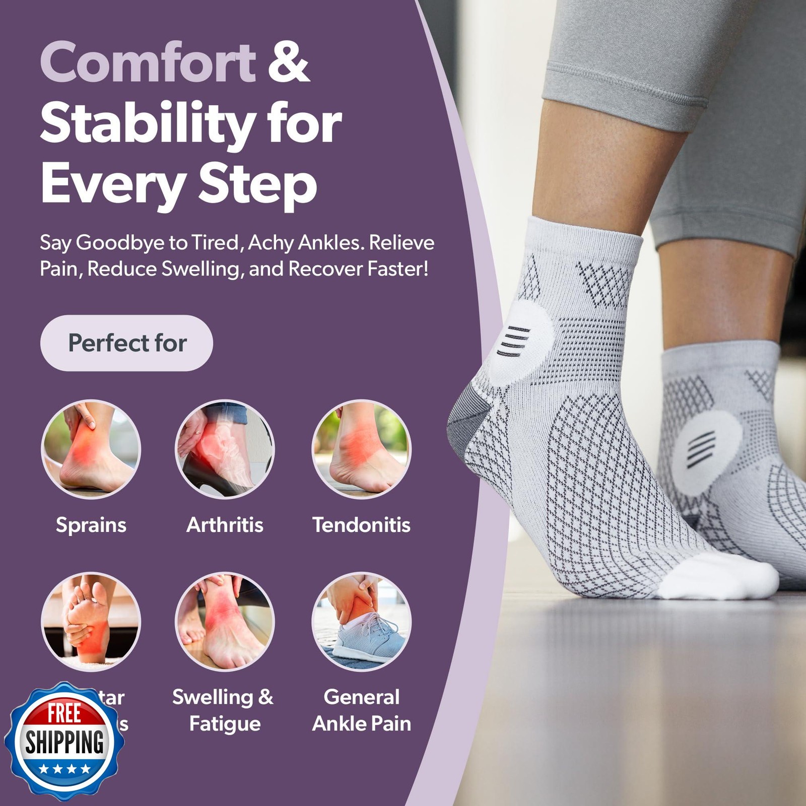 BraceAbility Closed Toe Neuropathy Socks – Diabetic Socks for Wom