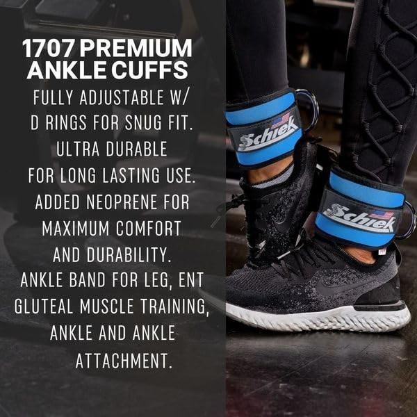Durable Ankle Cuffs for Glute Kickbacks & Cable Machine Workouts – Heavy Duty Fi