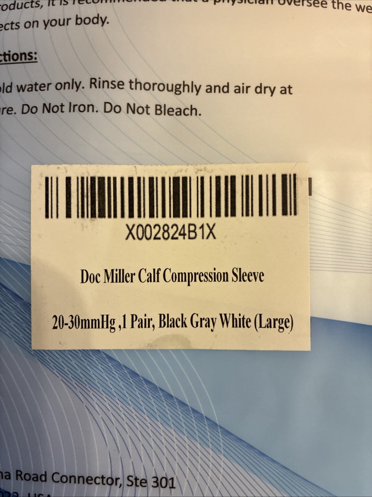 DOC-MILLER Tan Calf Compression Sleeve 15-20 MMHg Recovery