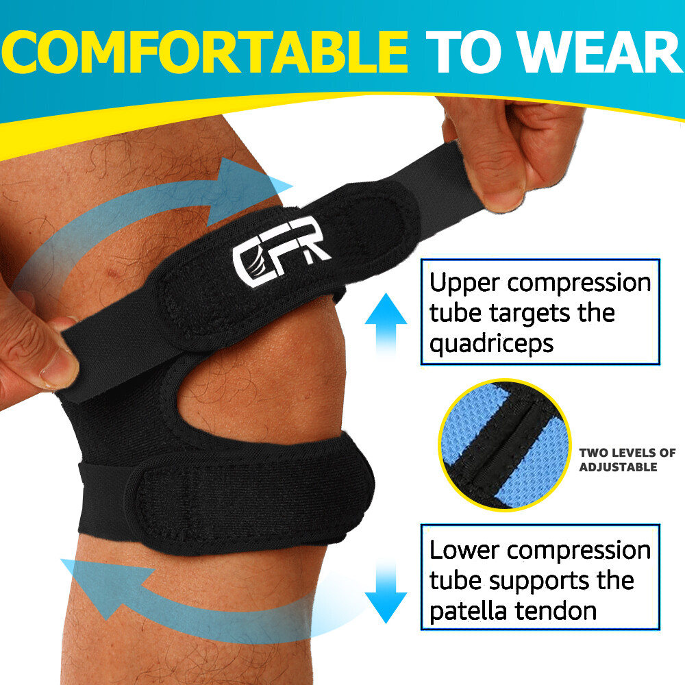 CFR Adjustable Compression Knee Support Brace Sports Joint Pain Injury Arthritis