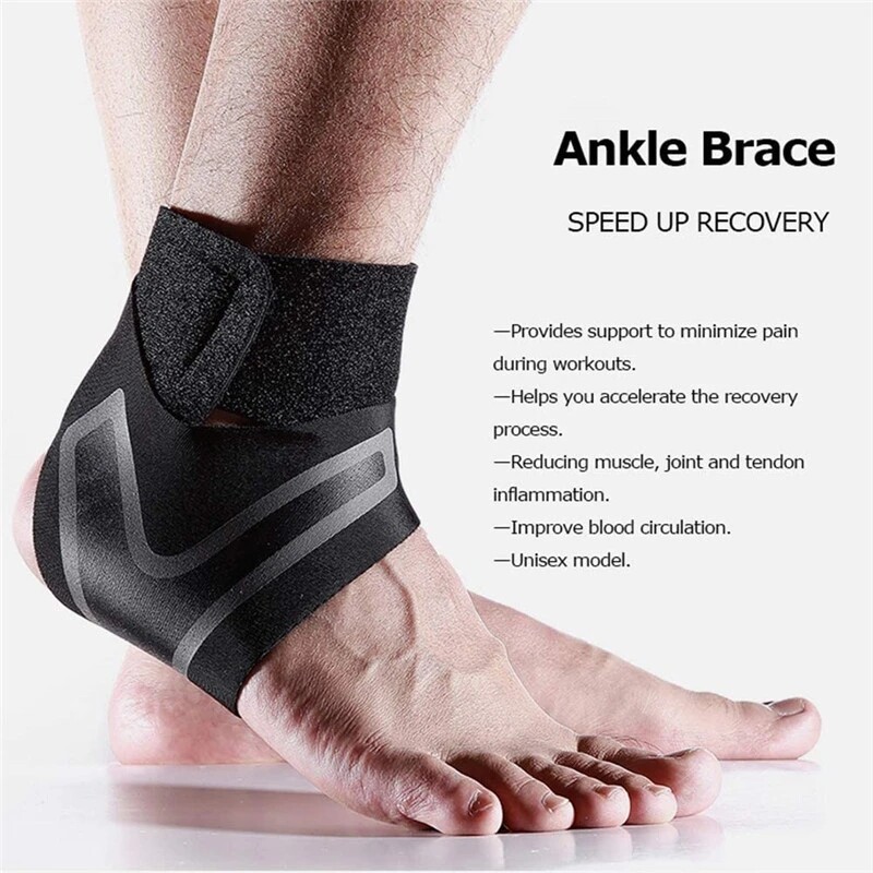 Sport Compression Ankle Support Ankle Stabilizer Brace Tendon Pain Relief Straps