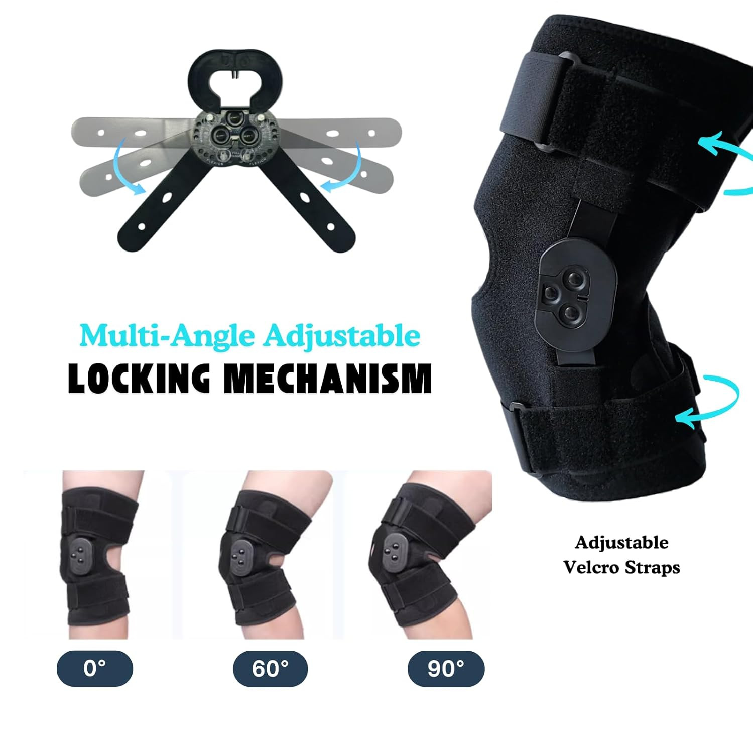 Hinged Knee Brace – ACL Support with Stabilizers for Injury Recovery