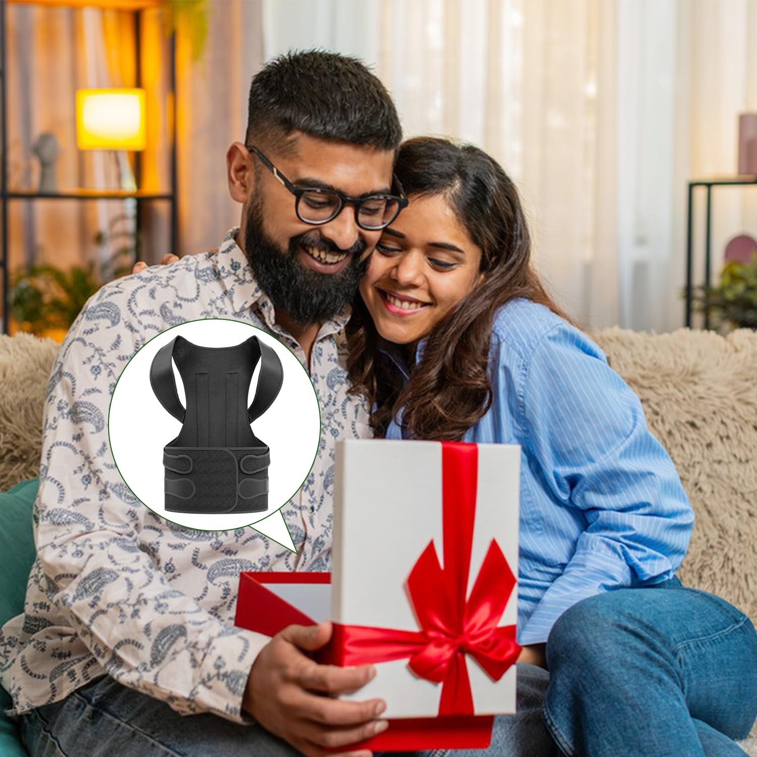 Posture Corrector for Women and Men Upper Pain Relief, Black, XXXL