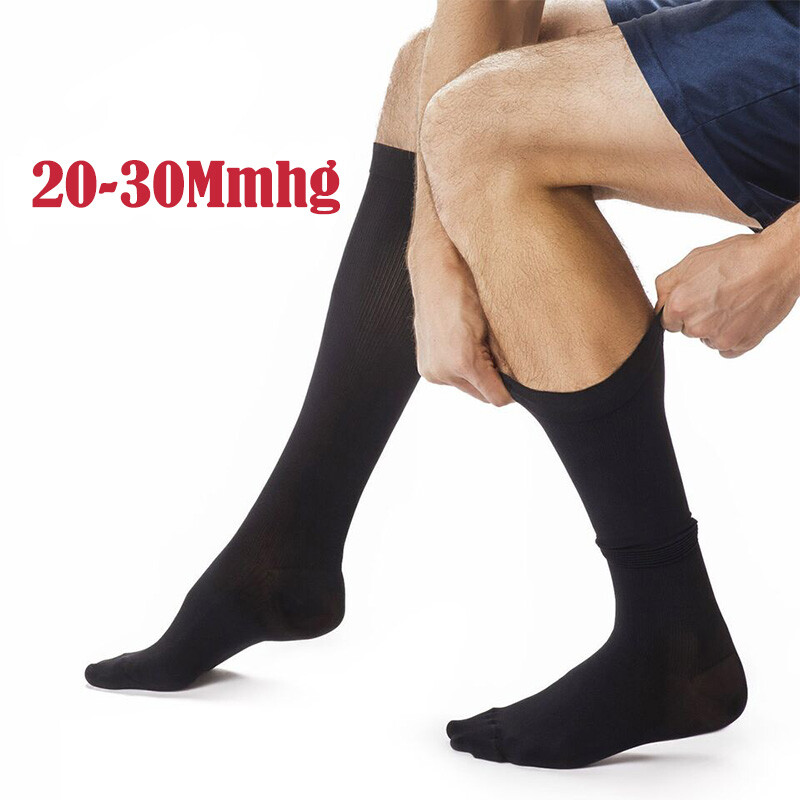 3PK Compression Socks/Hose Knee High 20-30mmHg Men Women Stockings Flight Travel