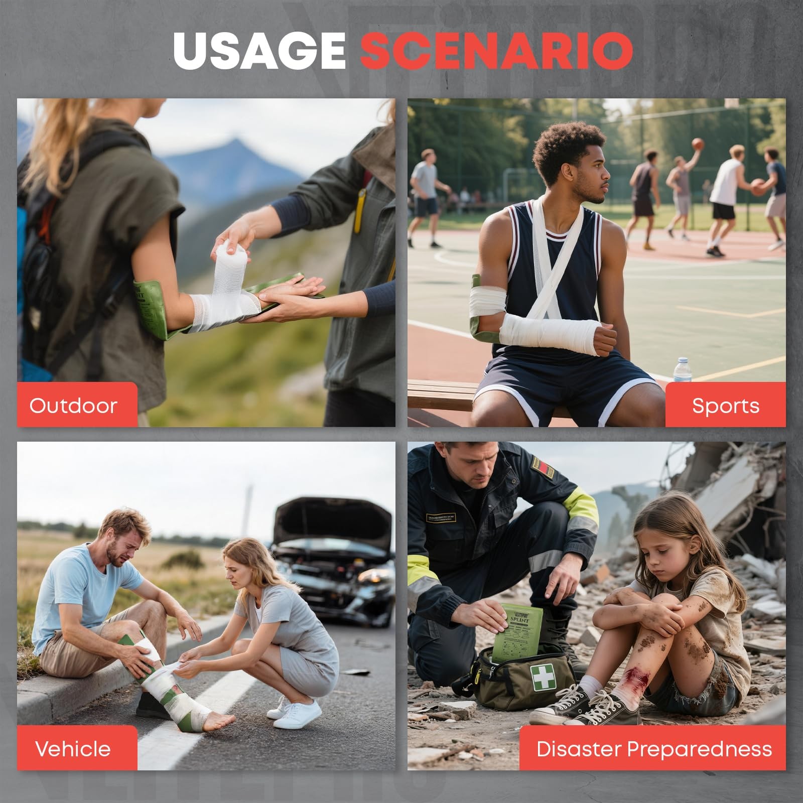 VLITEPRO First Aid Splint,36″ X 4.3″ Medical Tactical Field 2pack