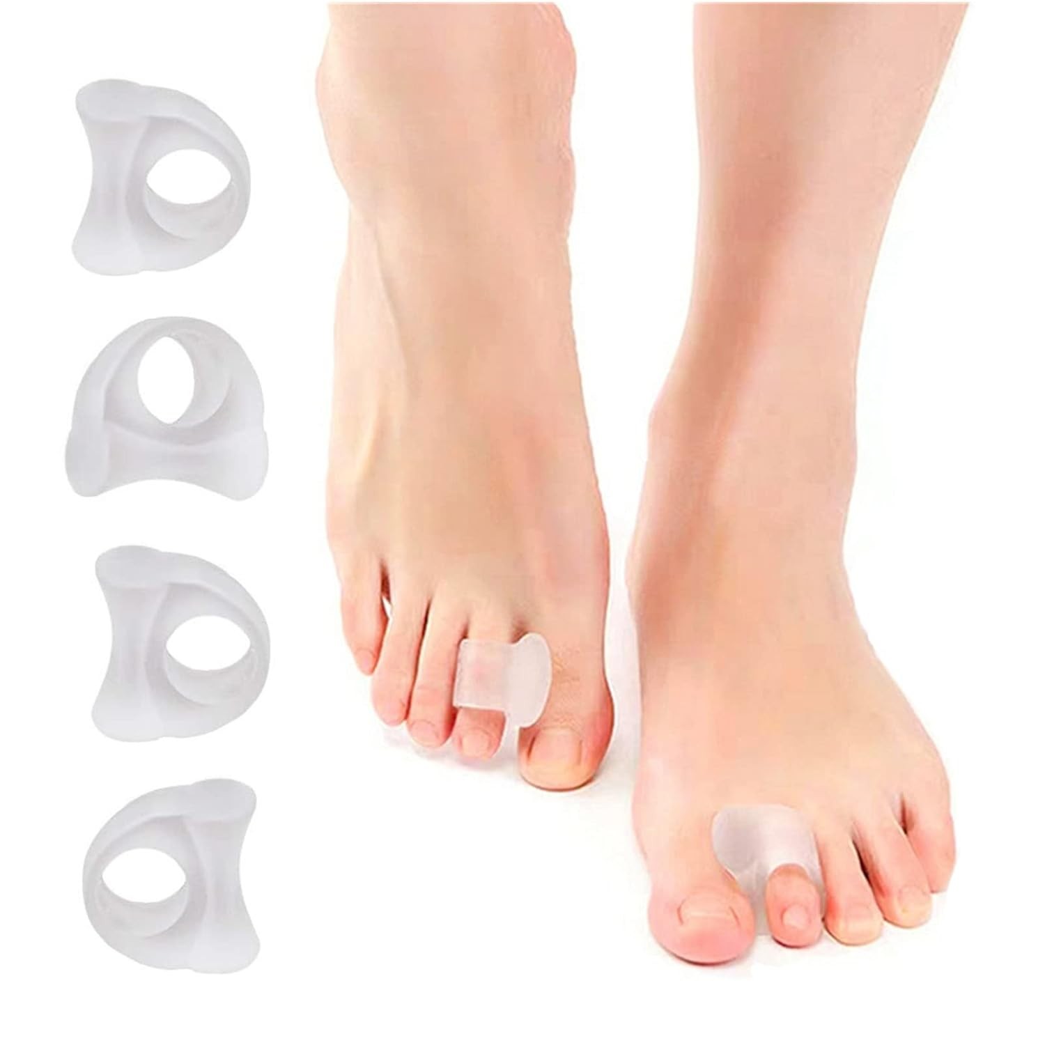 Gel toe spreader, toe separator & protector (12-pack), toe valgus corrector