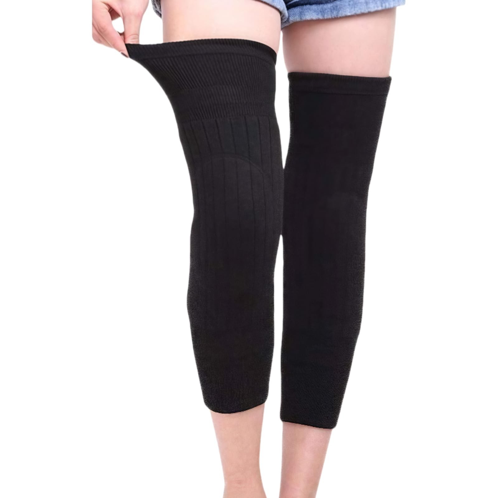 Unisex Cashmere Wool Knee Brace Pads Leg Warmers Winter Warm Breathable Thermal