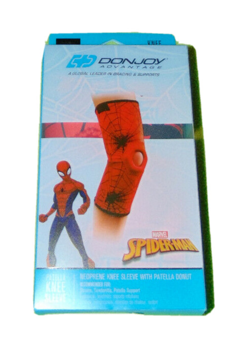 DonJoy Marvel Spider-Man Youth Knee Sleeve Patella Donut Support Brace New