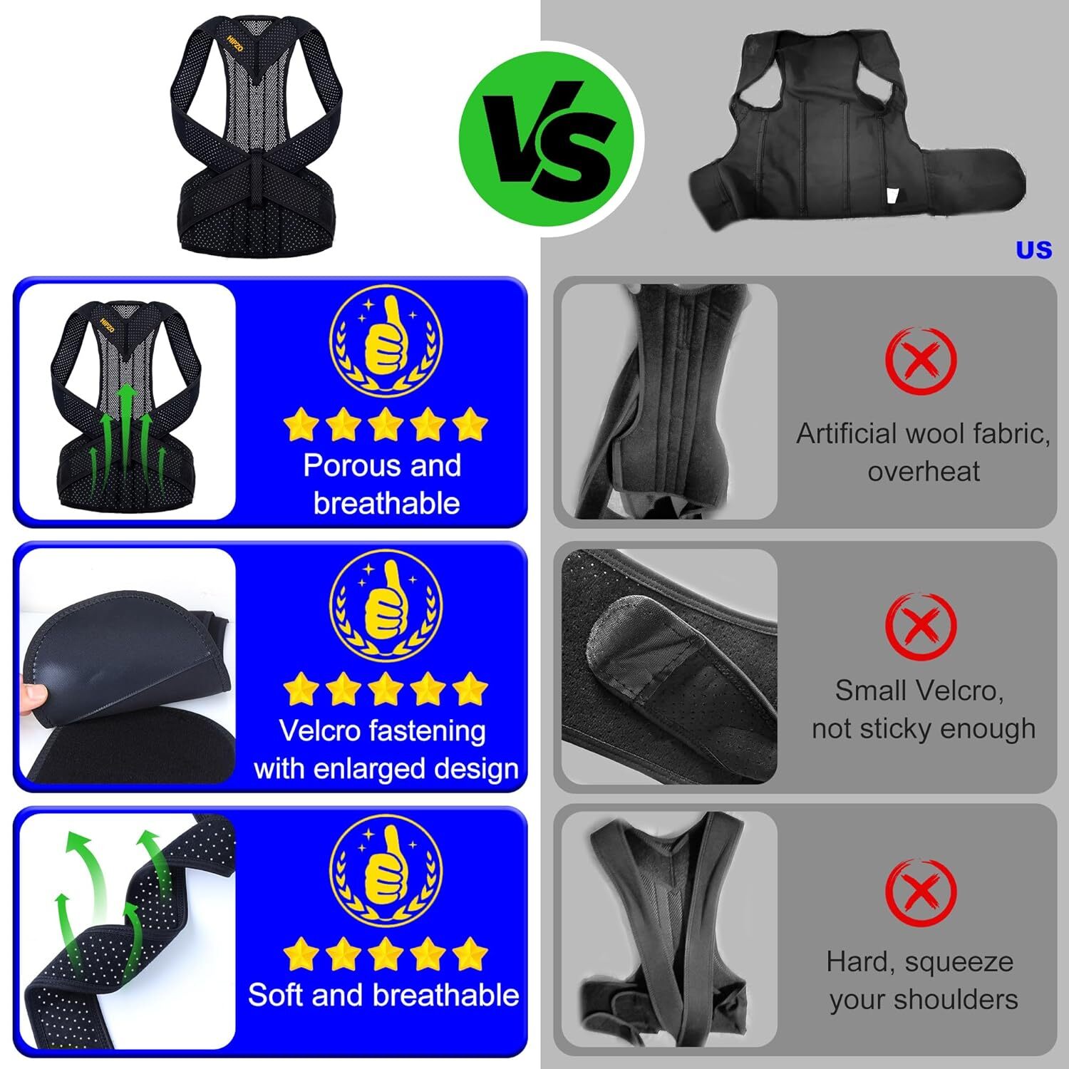 Posture Corrector Reduce Sick, Neck Shoulder Back Support Brace to Relief Pain