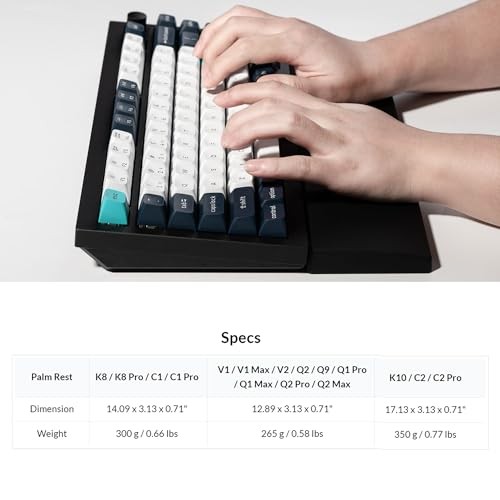 Ergonomic Silicone Wrist Rest for K8 / 14.09″ – TKL Layout-K8/C1 Series Black