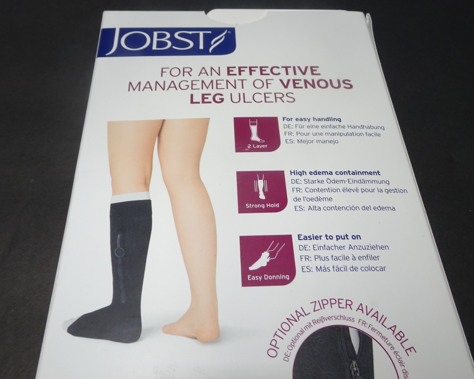 JOBST Medical compression Leg 40 mmhg 114489 2X Large Beige Knee High w/ zipper