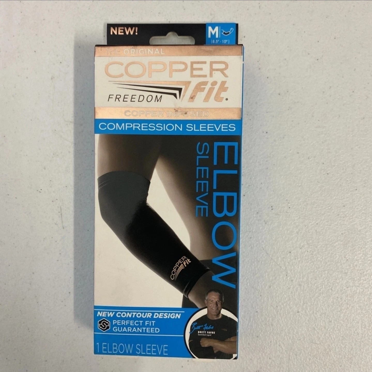 Copper Fit Freedom Compression Elbow Sleeve Medium 8.5-10in Support Brace NIB