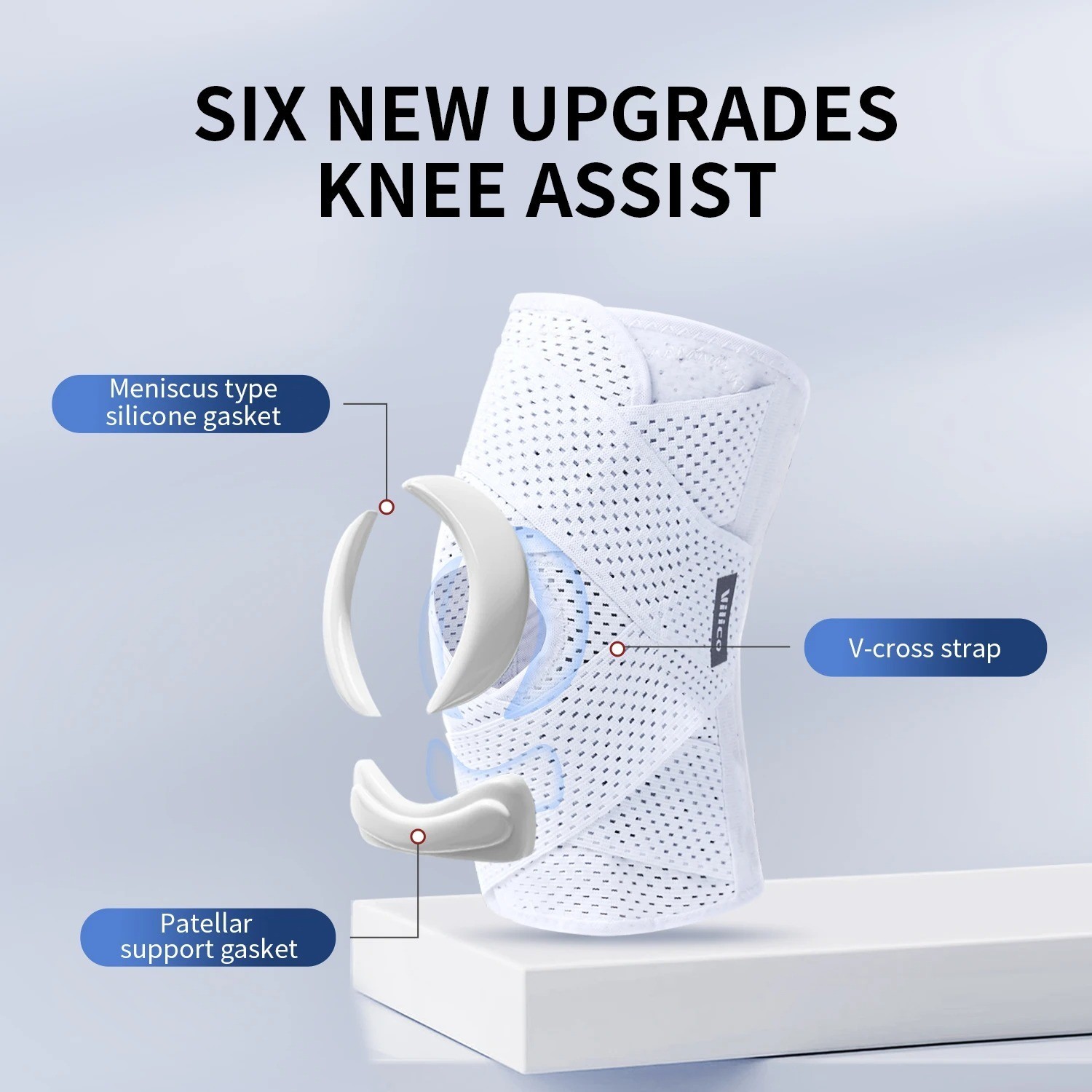 Knee Brace Compression Sleeve Joint Support Open Patella Stabilizer Wrap – USA