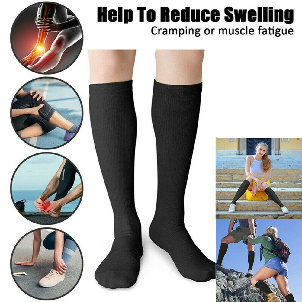 3/6 Pairs Compression Stockings for Men and Women 15-20 Close Toe Socks S/M/L/XL