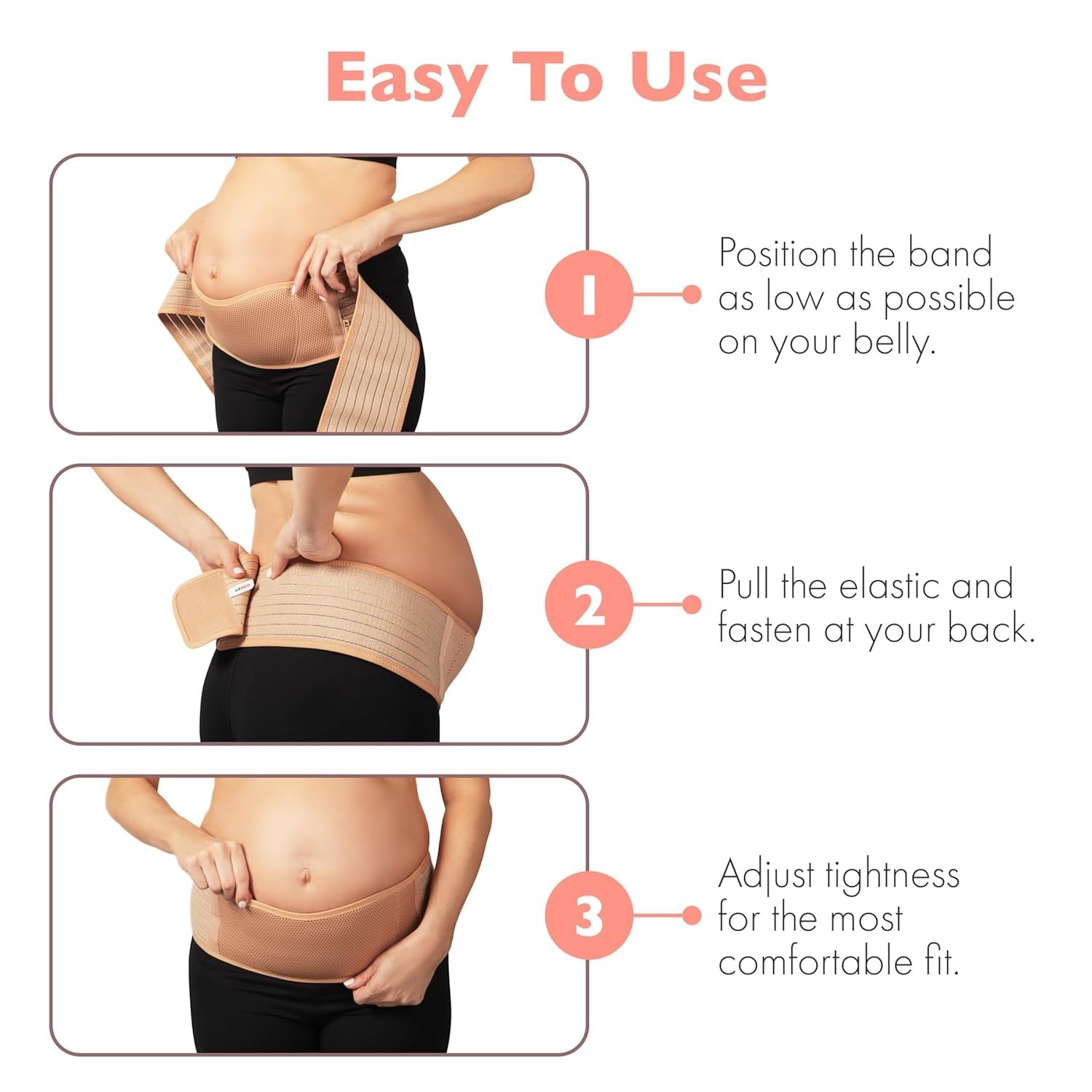 Pregnancy Maternity Adjustable Belt Back Support -Belly Band Prenatal Belt Brace