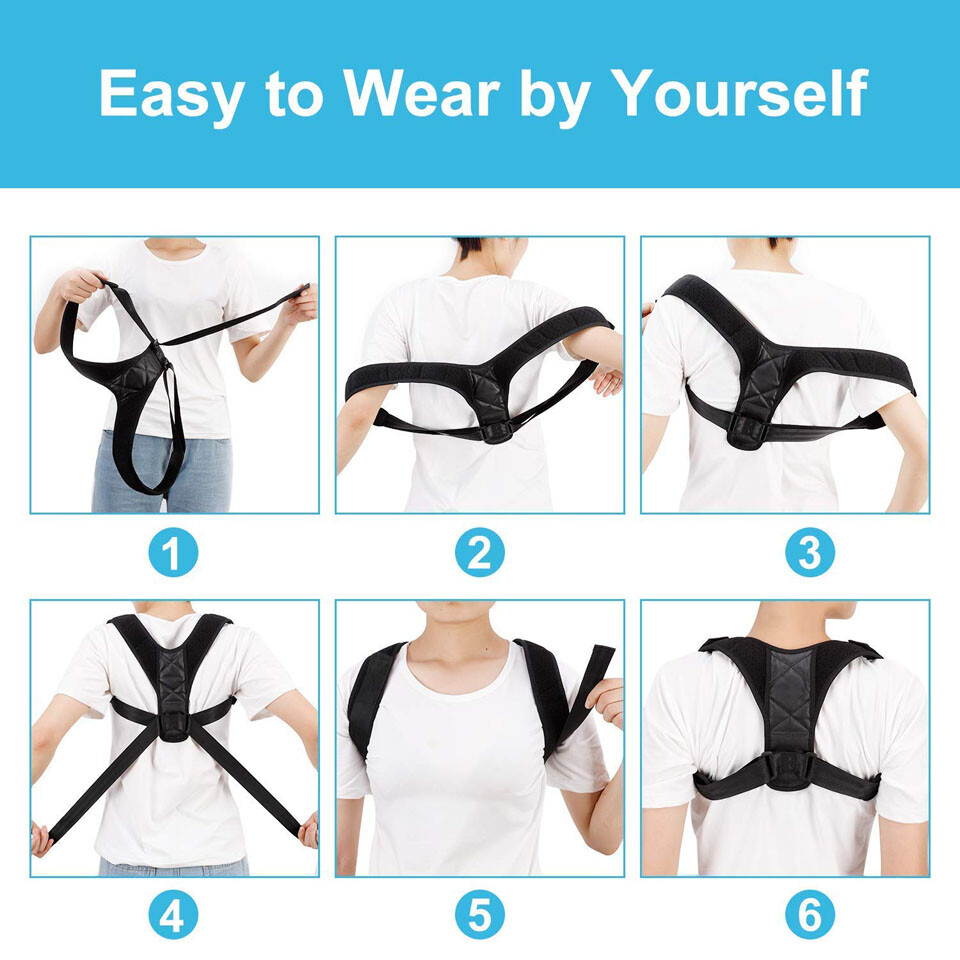 Posture Corrector For Women/Men Upper Back & Shoulder Support Brace USA SELLER