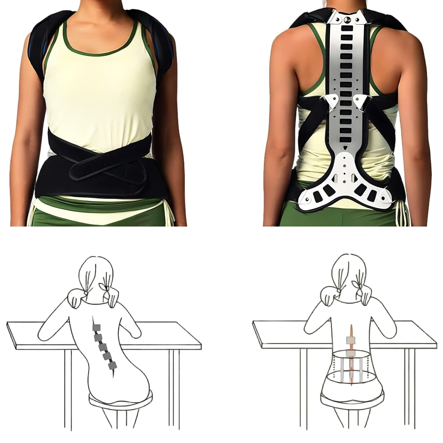 Adjustable Spine Posture Corrector for Back Support,2026 New Full Scoliosis Back