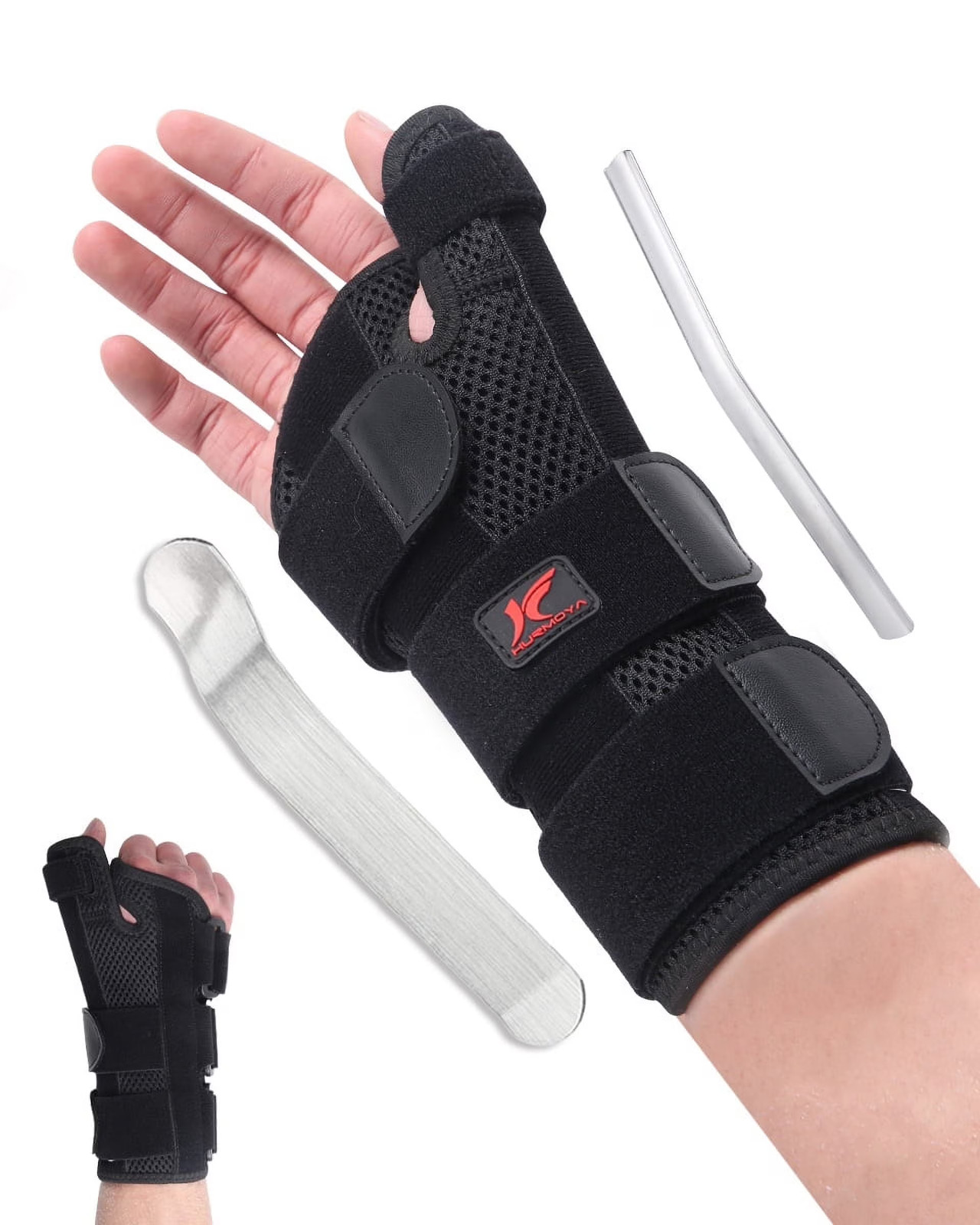 Hurmoya Wrist Brace with Thumb Spica for Carpal Tunnel & Tendonitis, Right Hand