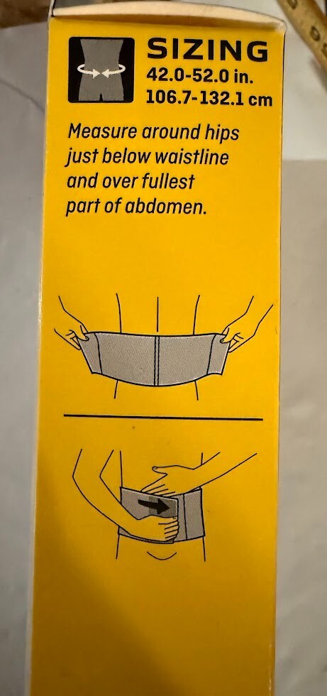 ABDOMEN Brace compression support New Open Box 3M Futuro waist support Med or Lg