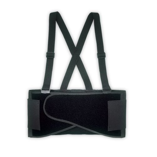 38″ to 47″ Waist Elastic Back Support Belt w/ Suspenders