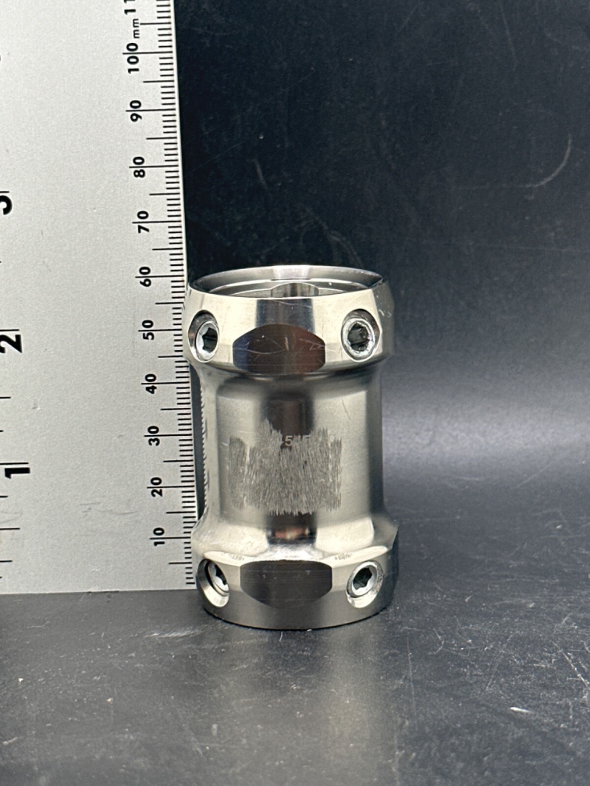 Prosthetic component adapter part. Double end female receiver.