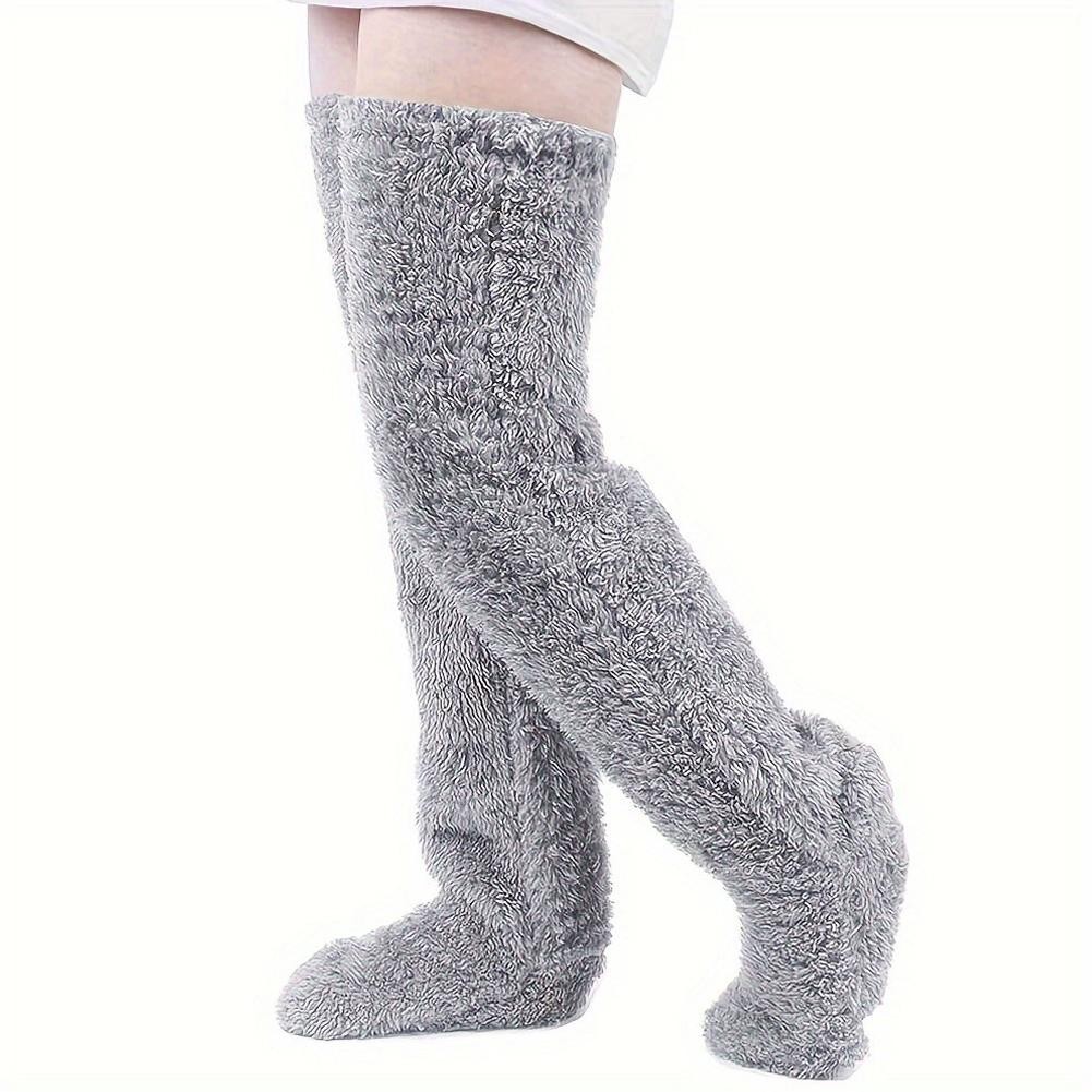 Winter Warm Women Slippers Shoes Thick Home Floor Socks Non Slip Fuzzy Socks]