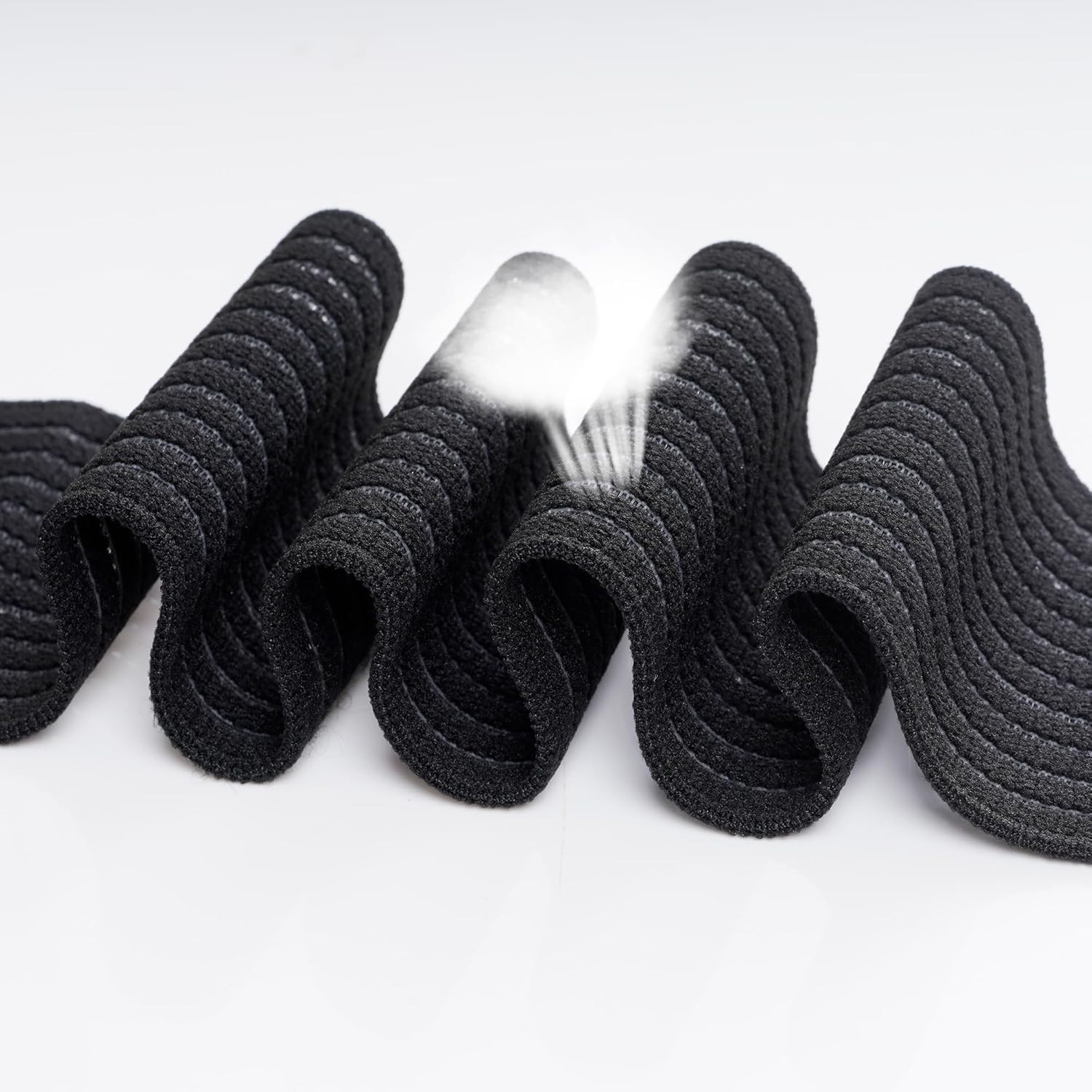 4 Adjustable Black Ankle Compression Bandages for Pain Relief & Sports Support