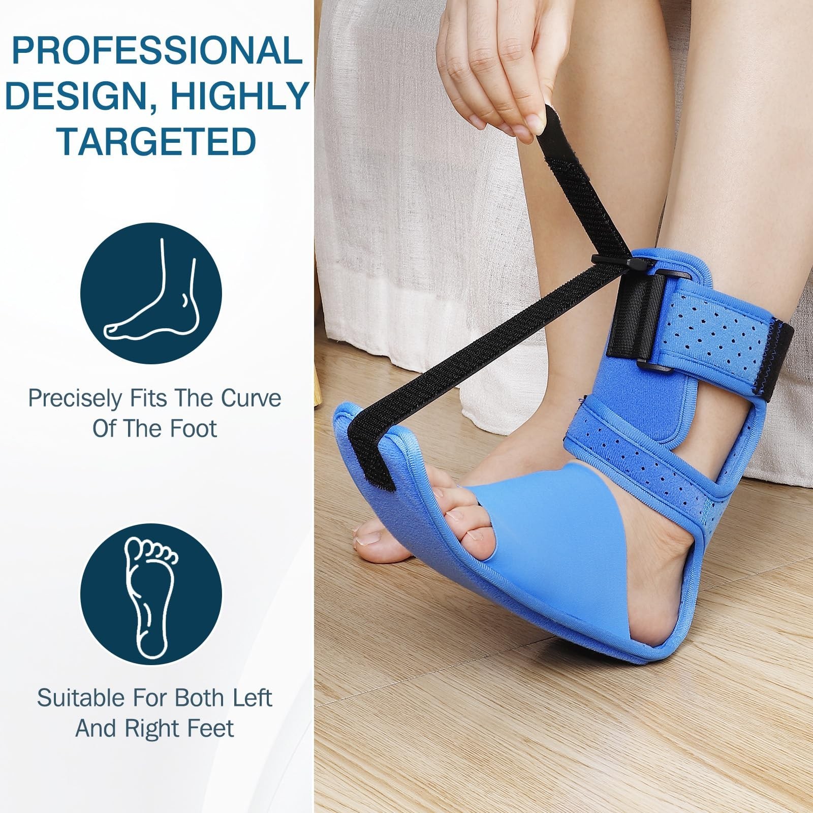 Plantar Fasciitis Night Splint & Brace, Adjustable for Heel & Achilles Pain