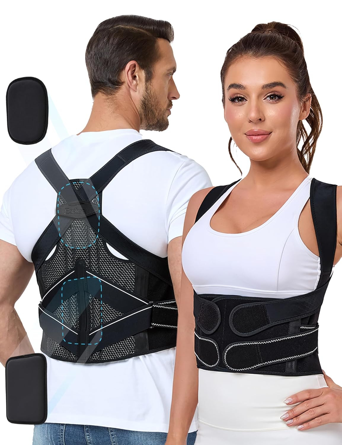 Posture Corrector for Women and Men with Bionic System, Precise Full Back Suppor