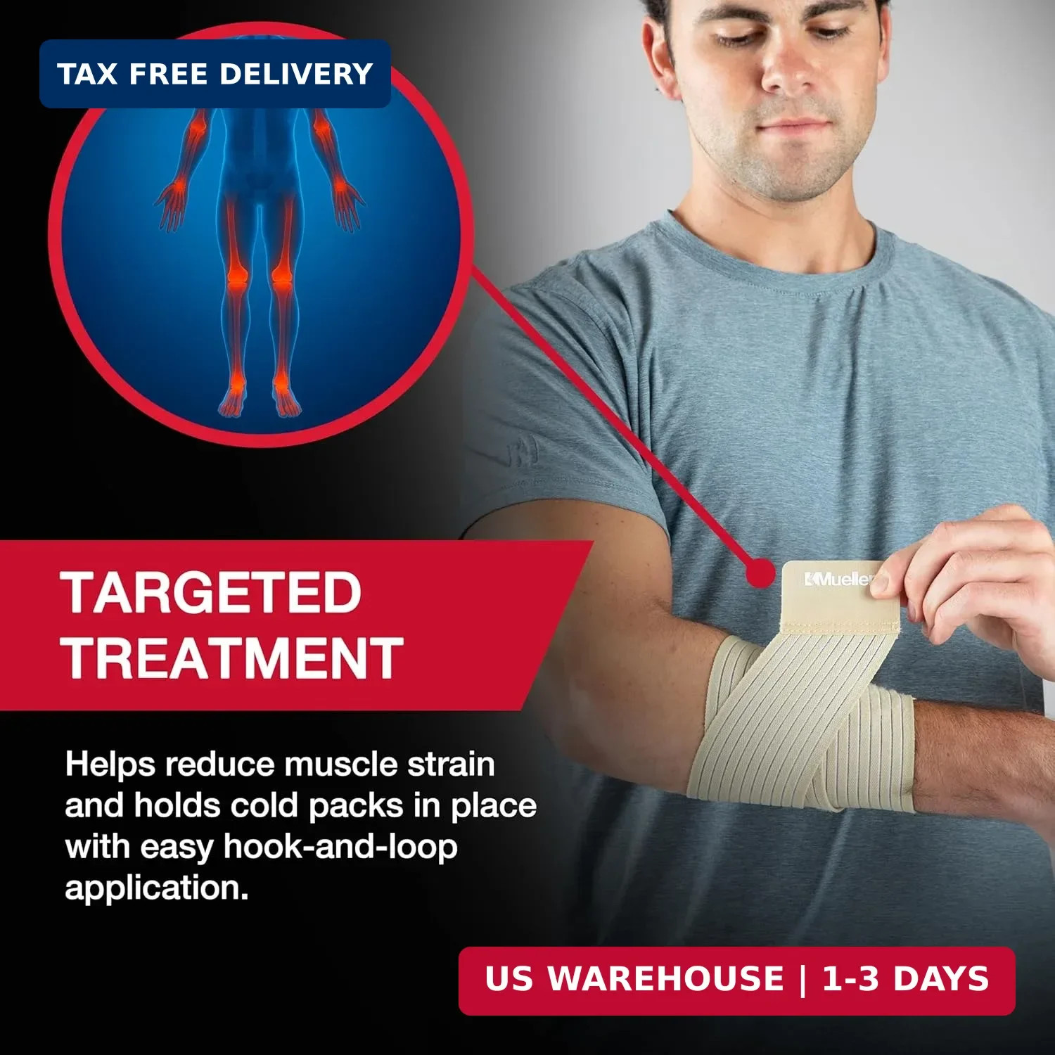 All-Purpose Support Wrap for Men and Women, Adjustable C