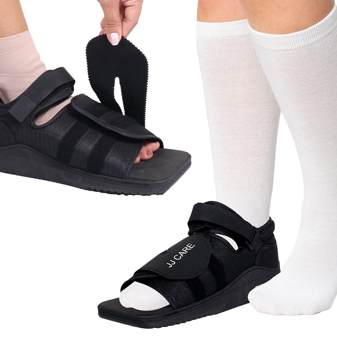 JJ CARE Post Op Shoe Medical Walking Cast for Broken Foot Toe Ankle Surgery Larg