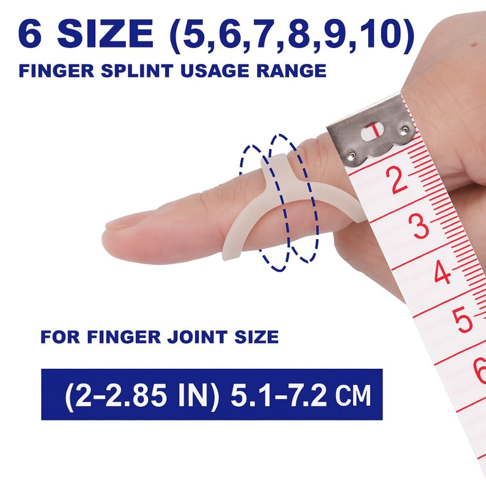 6 Pack Oval Finger Splints Waterproof Finger Splint for Arthritis, Trigger Finge