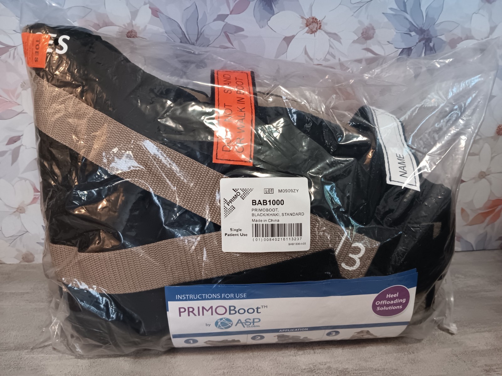 PRIMO HEEL CHECK OFFLOADING HEEL PROTECTOR BOOT BAB1000 Black Khaki Standard