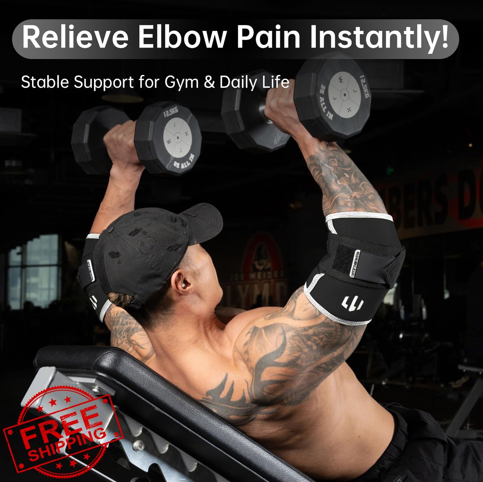 M MANUEKLEAR Elbow Wraps Obsidian Black S