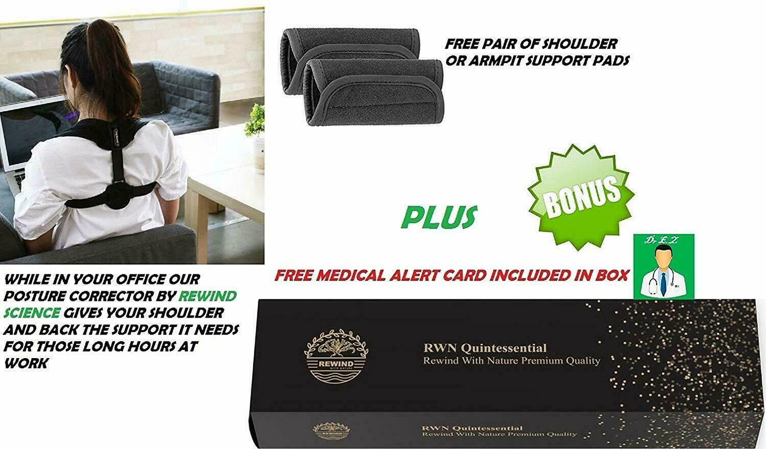 Dr A-Z Back Brace Chest Strap Posture Corrector for Women Men Kids Chest Brace