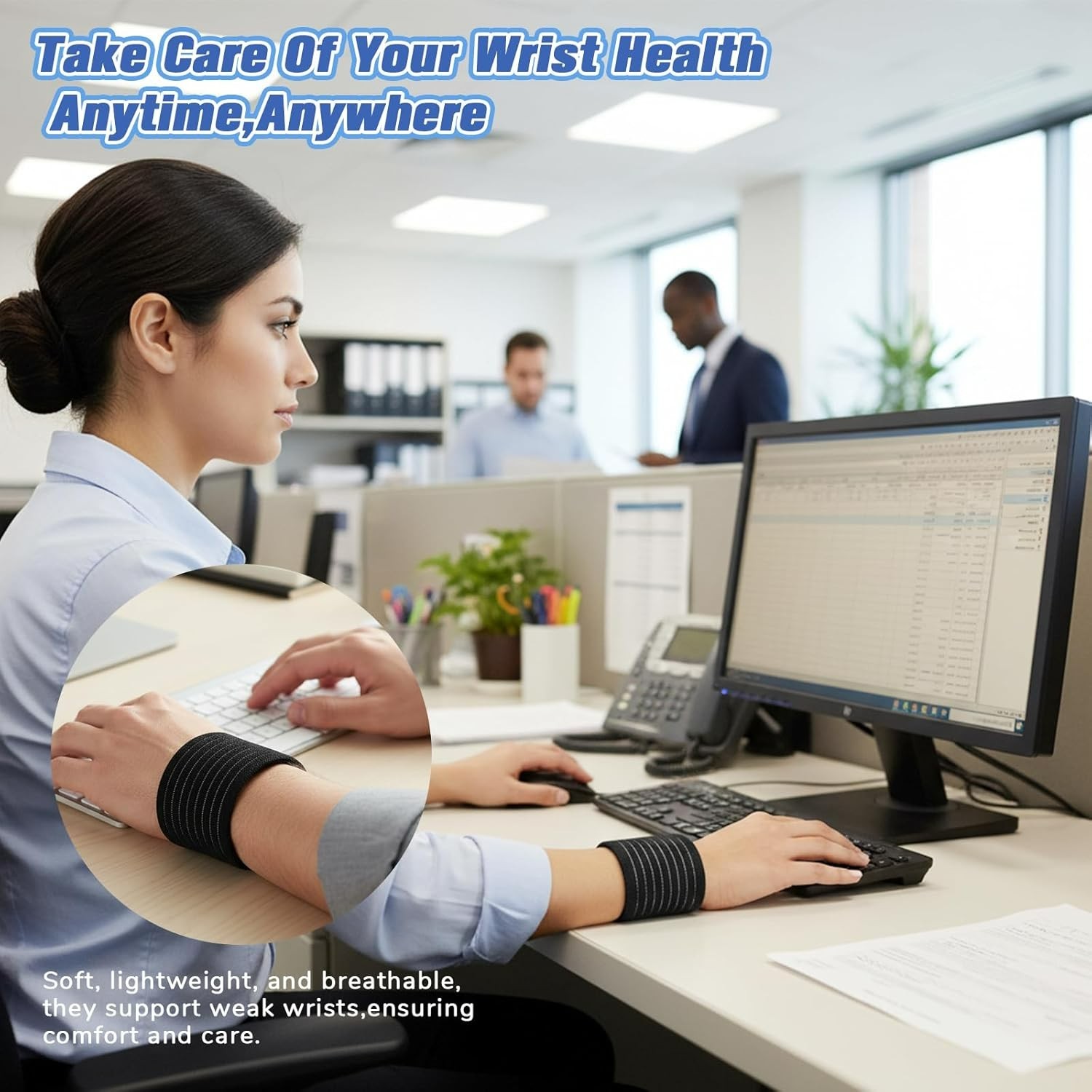 4Pcs High-Elastic Breathable Wrist Supports – Ideal for All Sports Activities