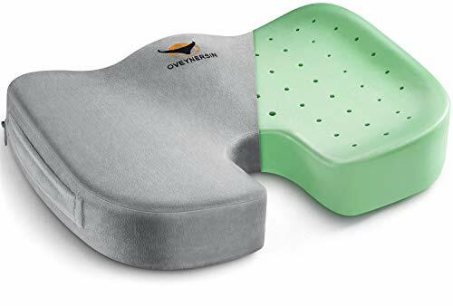 Seat Cushion For Back Pain Coccyx Memory Foam Butt Pillow TailBone Sciatica, Gel