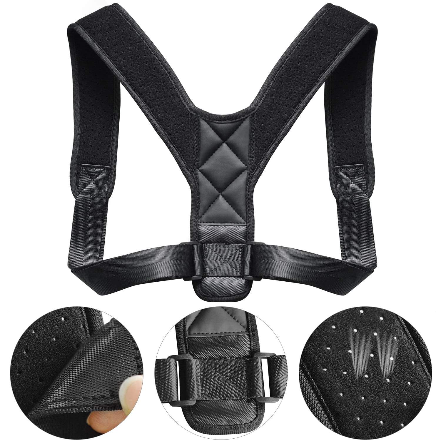 Posture Corrector Belt with Underarm Pads, Adjustable Clavicle Shoulder Back Bra