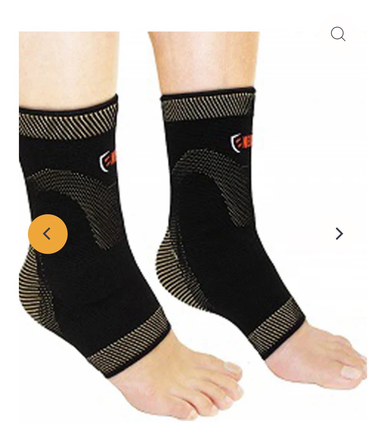 NeoAlly Copper Ankle Support Brace Compression Sleeve with Silicone Medium