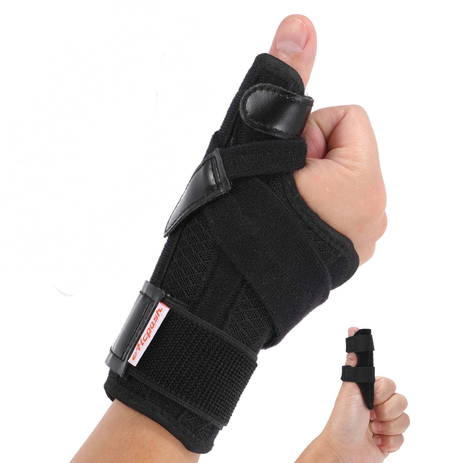 Alcpash Thumb Brace Right Hand or Left for Arthritis Pain and S, Black