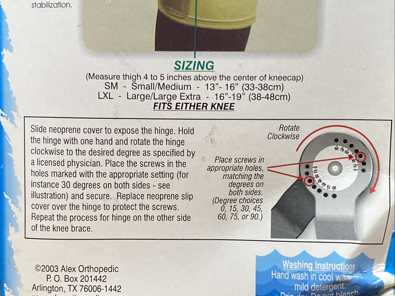 Alex Orthopedic Adjustable Hinged Knee Brace Large/extra Large Beige Color